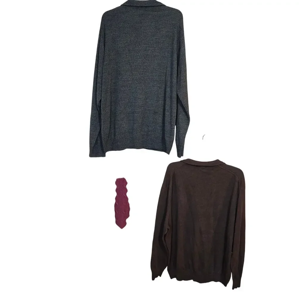 Mens 2X Sweaters Pullovers Cardigans Vests Wholesale Bulk Lot of 3 50 52 2XL XXL